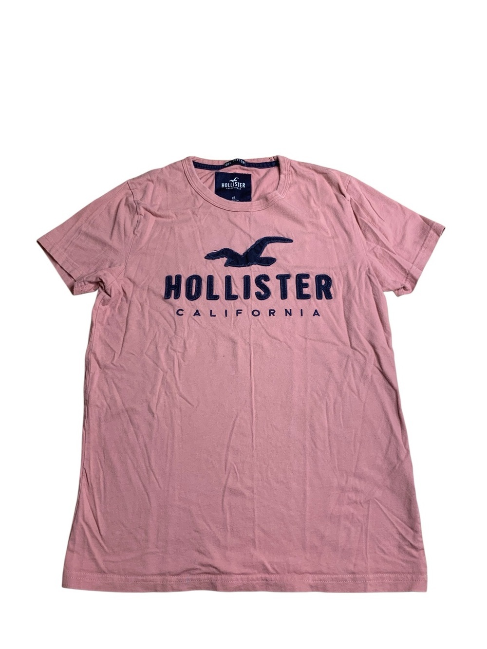 Hollister Pink Logo Graphic Tee | XS | 100% Cotton